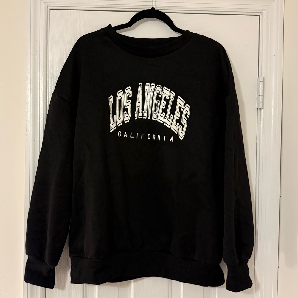 Black Los Angeles California Crewneck